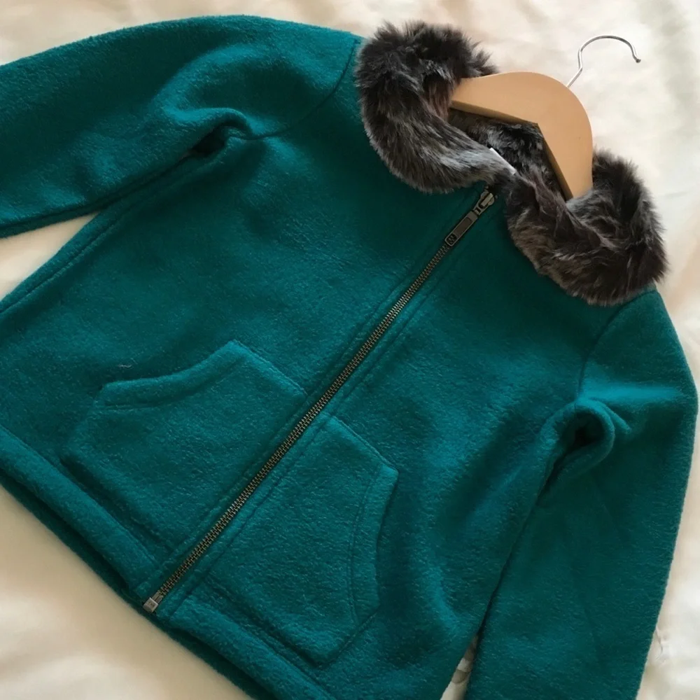 Gymboree gorgeous zipper green sweater NWT size S
